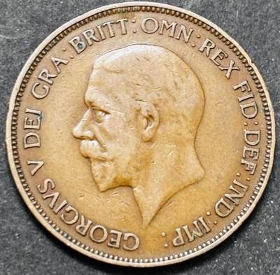 文馨钱币收藏第 293 场，春节前最后一期全部发出，将不予寄存，请悉知 - 1935 年英国乔治五世 1 便士大铜币