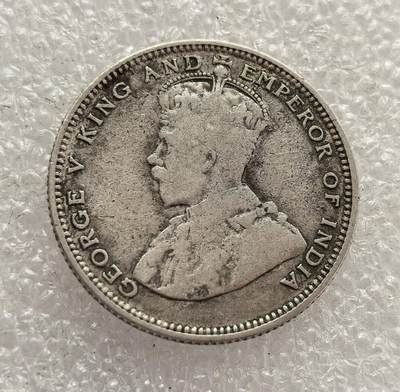 外国优质老铜币高银银币，周六九点倒数截拍，满百包邮，持续收拍，年后发货 - 英属海峡殖民地 1927 年   20 分银币，属于乔治五世时期的流通货币。当时海峡殖民地是英国在东南亚的商贸枢纽，该币以国王头像与面值为设计，见证了英国殖民统治下东南亚的货币体系与商贸发展，是殖民经济的重要遗存。