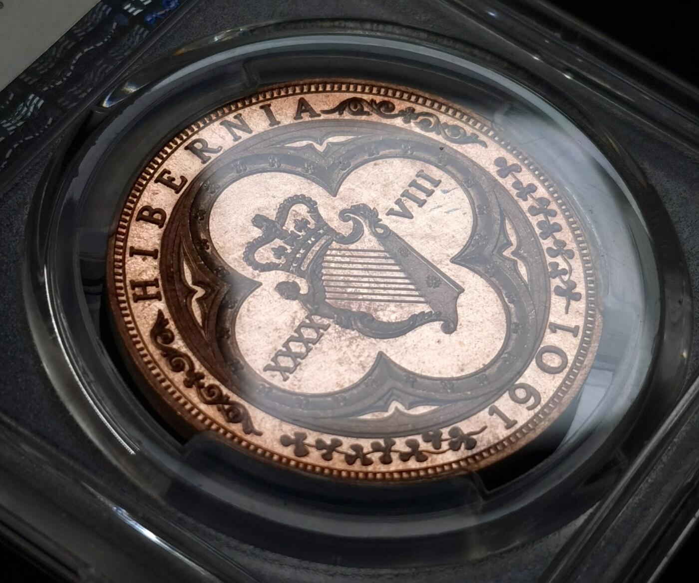 甄臻铺-世界币章拍卖（第49期）精品场拍品征集中，送拍享返佣金等优惠多多 PCGS-PR66RD 英国 1901~ 48D 精制 爱七复古版铜币 425铸造量 季军分