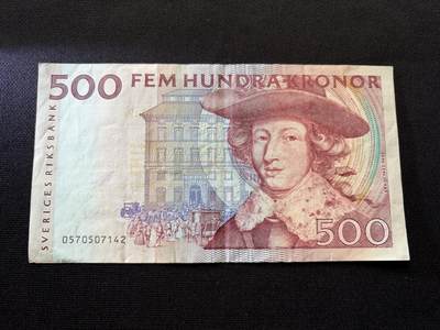 咖啡豆•收藏 2026年Feb_10th世界各国纸币拍卖 - 瑞典 2000年 500克朗 美品近新AU 外国纸币