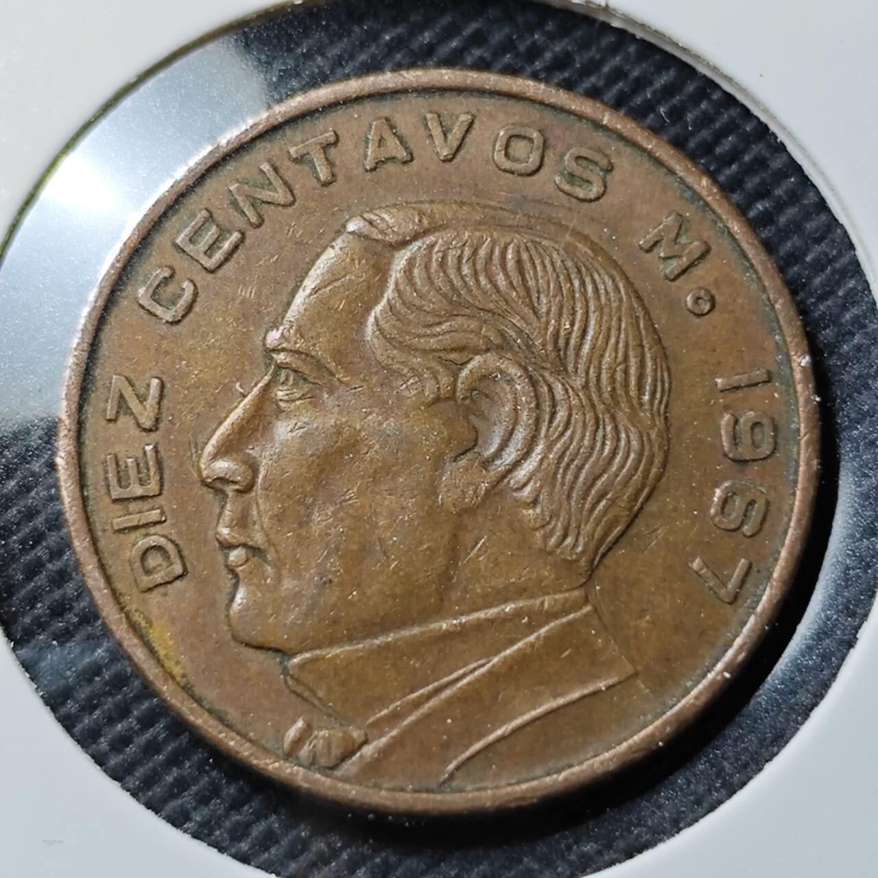 KK钱币收藏小铺  第393期  2月预留时间 周末发货  墨西哥10分铜币