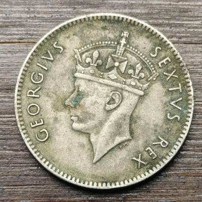 【铜匠收藏】★第147★散币专场 不寄存，30包邮。不满30元，支付5元运费。《接受代拍 代送NGC评级》 12【无寄存】英属东非 1949年 50分 铜镍币 乔六