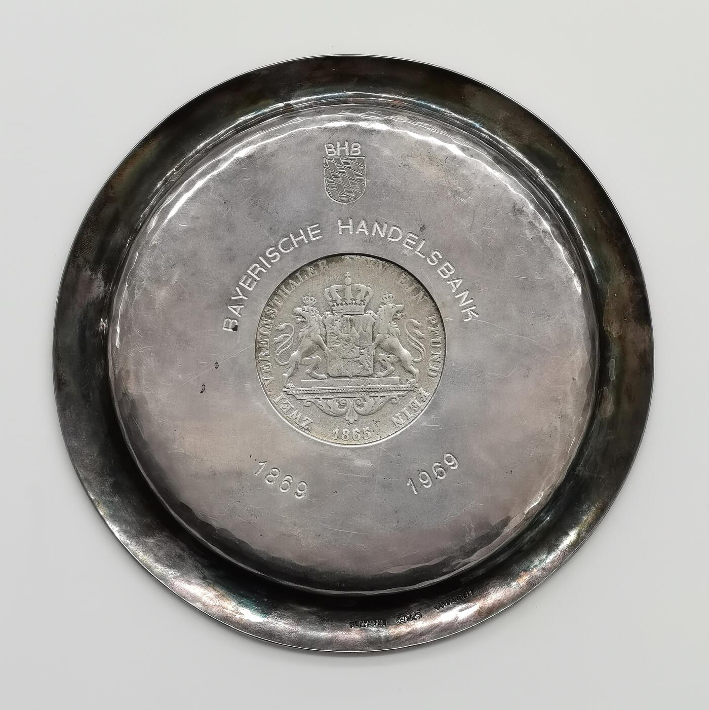 博洋堂“心向春光”2月精品大拍专场暨第160期（全场包邮） 德国巴伐利亚925银盘，中间的银币含银量为90，共重约144.6克