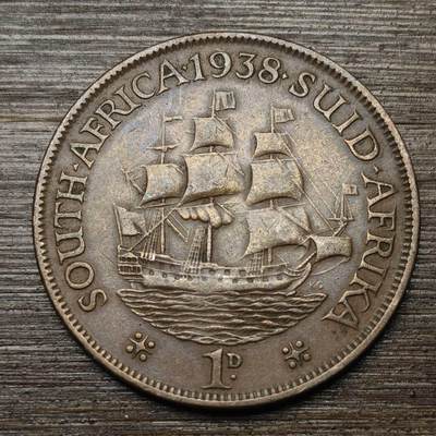 【铜匠收藏】★第146★散币专场 不寄存，30包邮。不满30元，支付5元运费。《接受代拍 代送NGC评级》 - 99【无寄存】南非 1938年 乔治六世 1便士 铜币