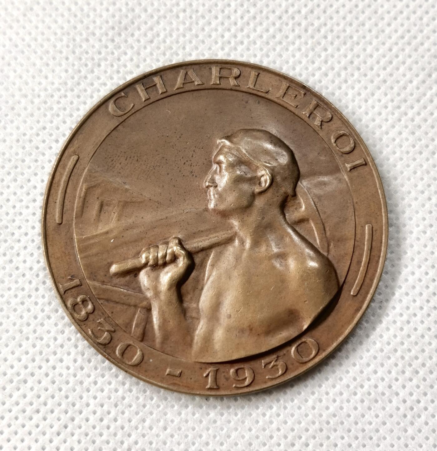 甄臻铺-世界币章拍卖（第49期）精品场拍品征集中，送拍享返佣金等优惠多多 比利时独立百年纪念铜章，50mm,43克