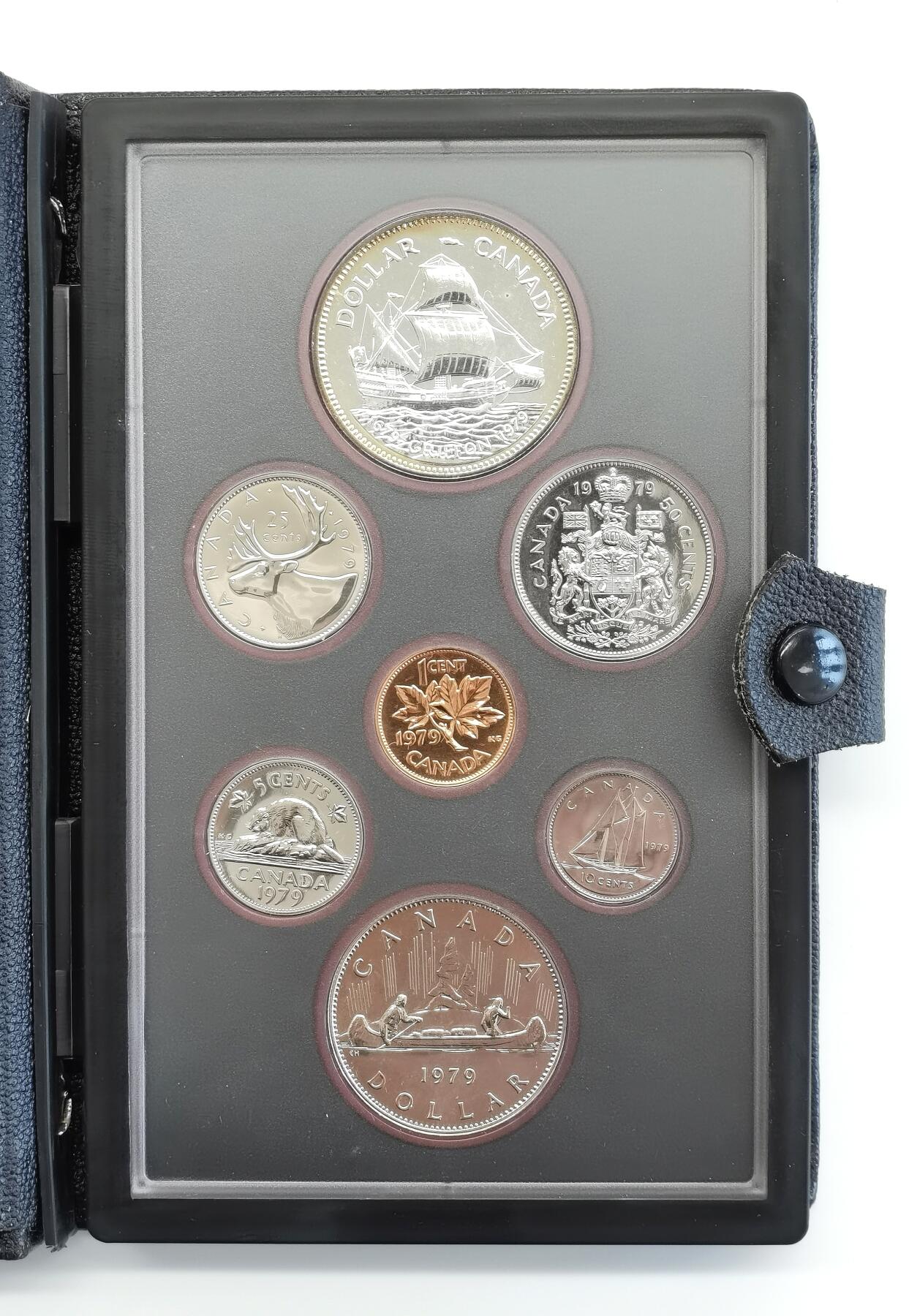 博洋堂“心向春光”2月精品大拍专场暨第160期（全场包邮） 加拿大1979年7枚精制套币，原盒装