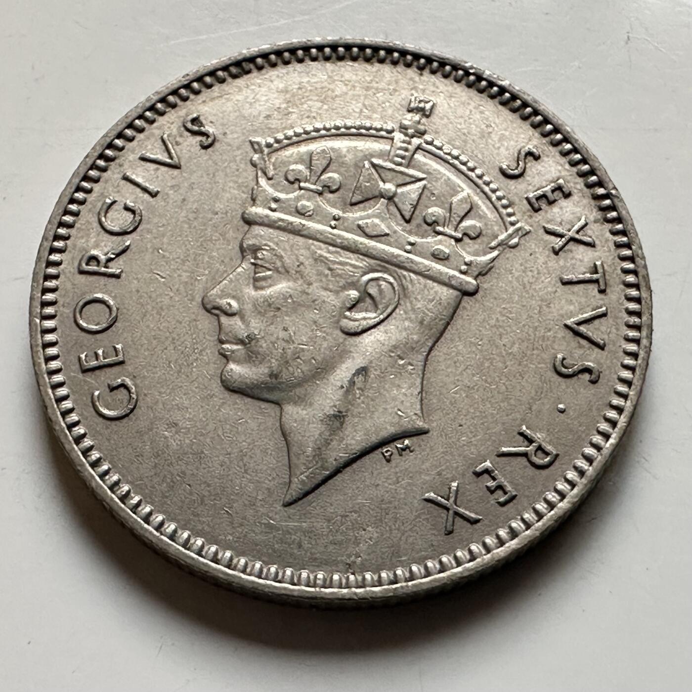 🌹外币初藏🌹🐯2026年第17场 快递将在12号停运 年前需发货的抓紧 ，年后正月十五恢复发货 英属东非1948年50分 镍币版