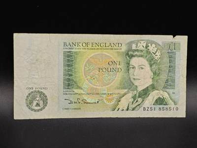 【淘币小摊】实时拍第八百六十五拍   纸币场    年前最后一周之前预留预留8号9号全部发出请更换最新收货地址不方便收货的请勿参拍或者顺丰到付 - 英国英格兰银行一镑纸币【有折】