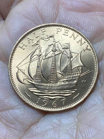 2026年第二十场(总第一百八十九场）外国好品散币场(免佣金) - 原光好品–英国🇬🇧1967年1/2便士(伊丽莎白二世青年桂冠第二版，普制币关门年)