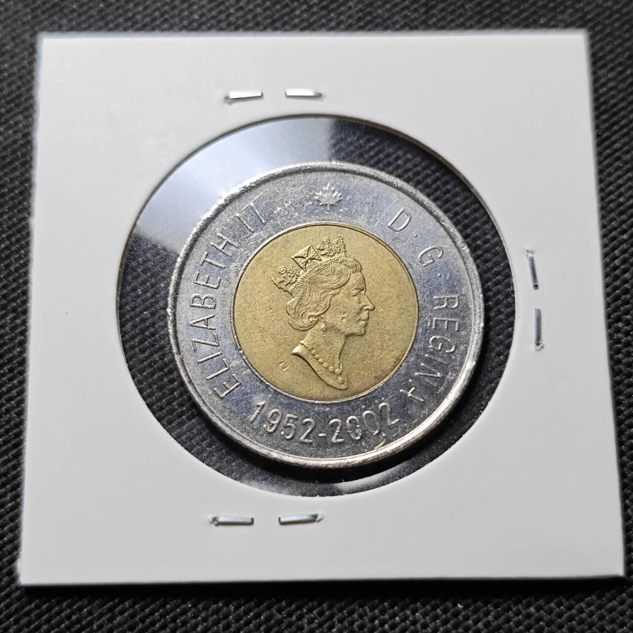 KK钱币收藏小铺  第394期  2月预留时间 周末发货  2002加拿大2元 纪念币