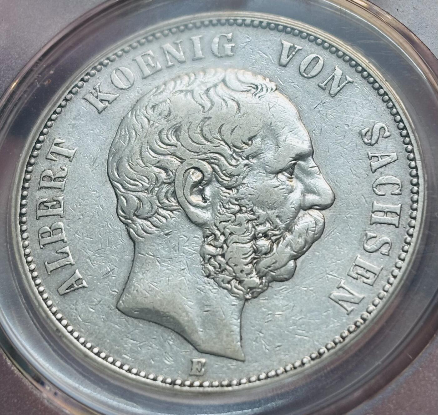 【金马踏春，泉马奔腾】2026 年新年贺岁场，（定于年初五接财神截拍）祝各位老板马到成功，马上有钱，愿岁岁平安喜乐顺遂 1876 年德国普鲁士 威廉一世 5 马克银币 E 厂公博评级 XF45 分