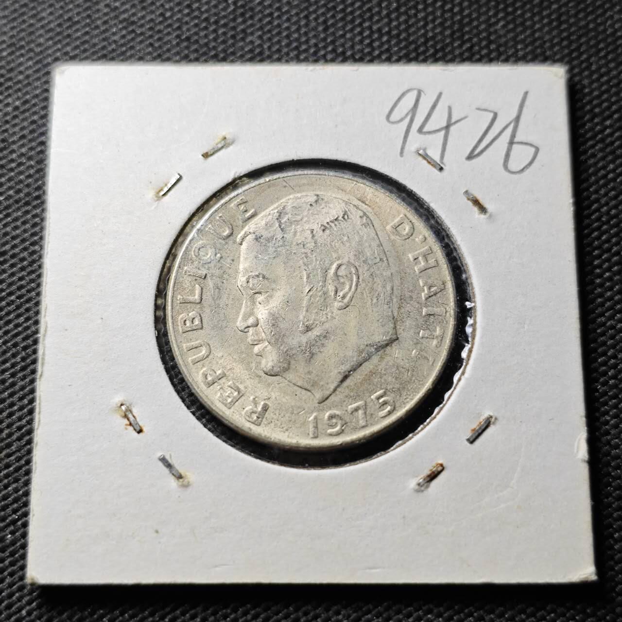 KK钱币收藏小铺  第394期  2月预留时间 周末发货 1975海地20分