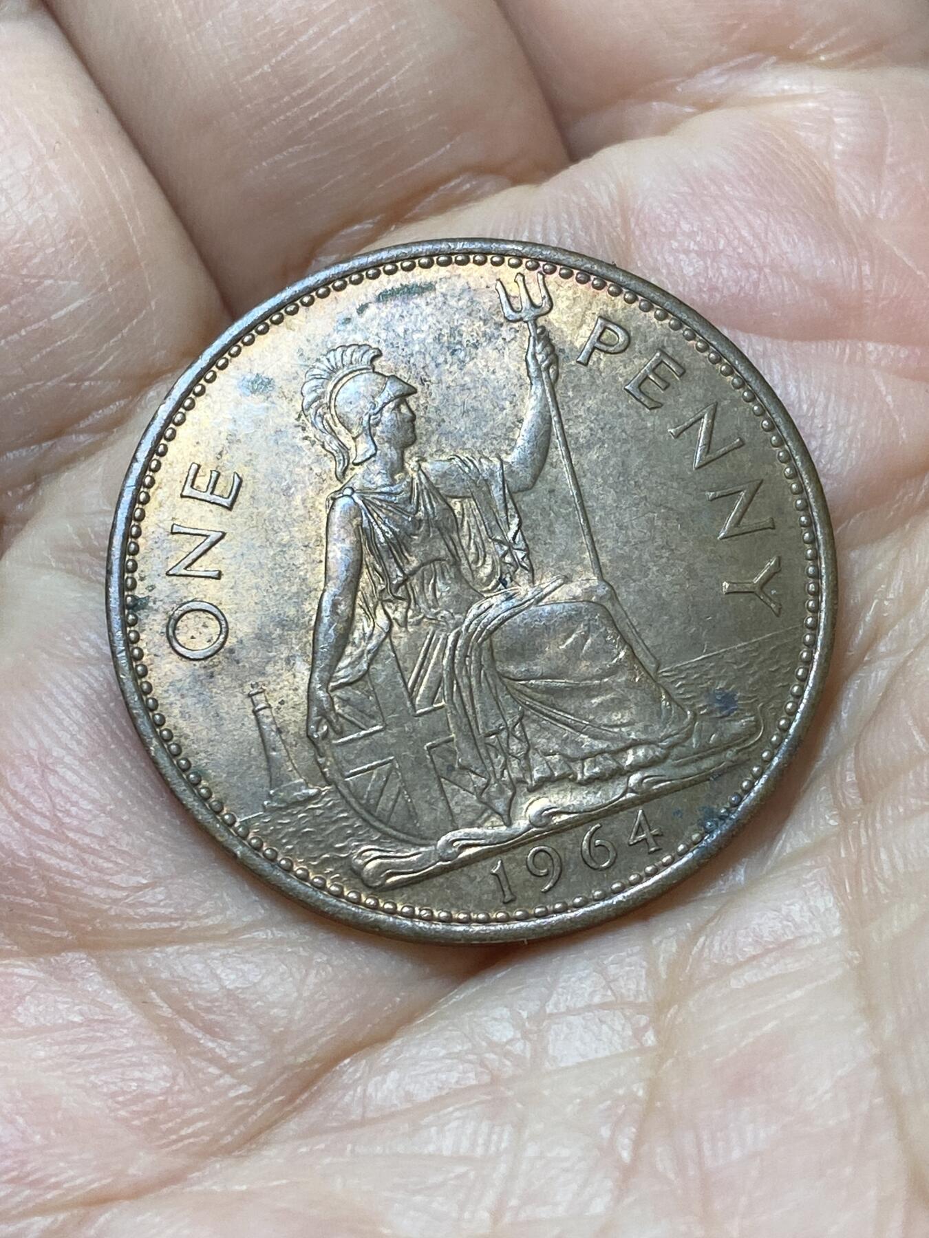 2026年第二十场(总第一百八十九场）外国好品散币场(免佣金) 英国🇬🇧1964年1便士(伊丽莎白二世青年桂冠第二版)