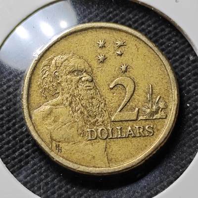 KK钱币收藏小铺  第394期  2月预留时间 周末发货 -  1988澳大利亚土著人2元