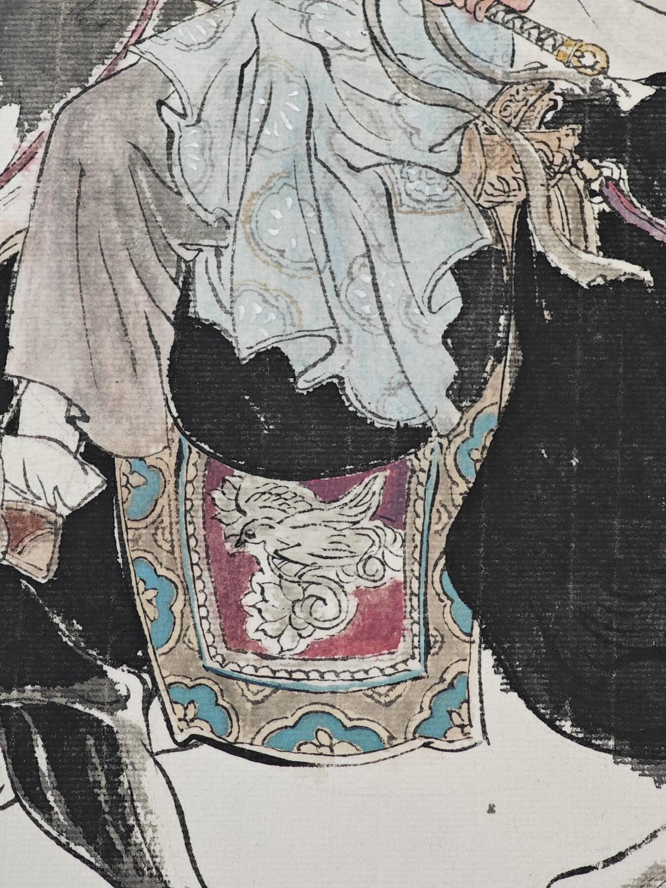 白泽拍卖卡牌手绘专场第32期（愿得长如此 年年物侯新） 2025 独行正明手绘画 扈三娘 尺寸：37.7cm*37.8cm  独行正明亲签