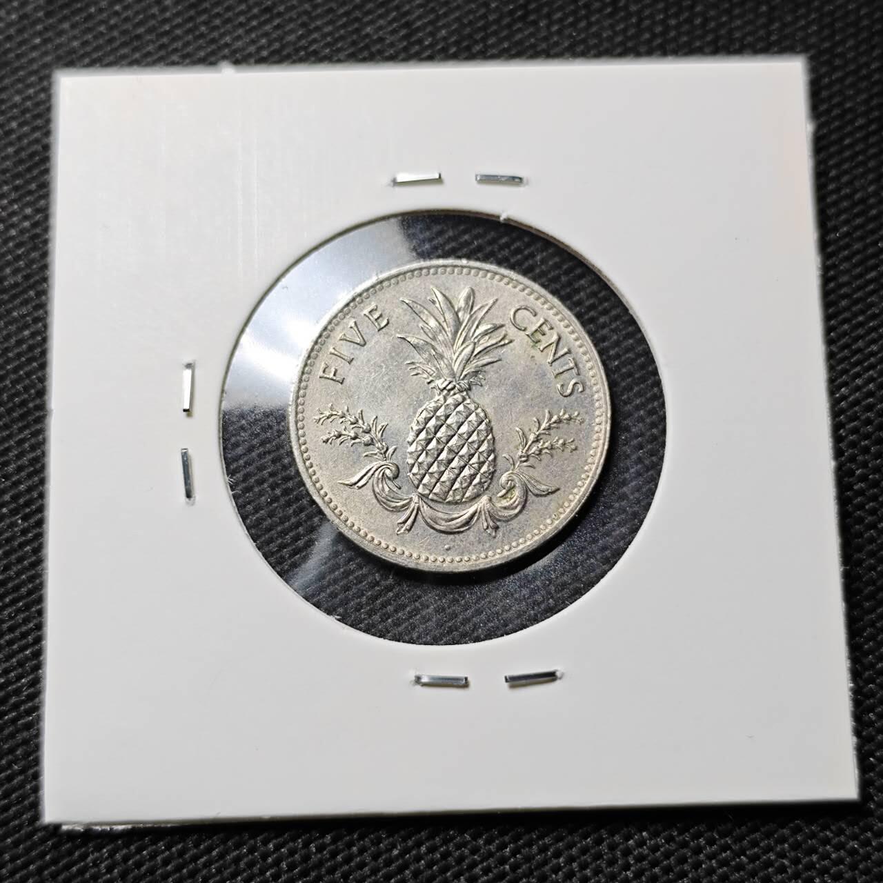 KK钱币收藏小铺  第394期  2月预留时间 周末发货  巴哈马5分