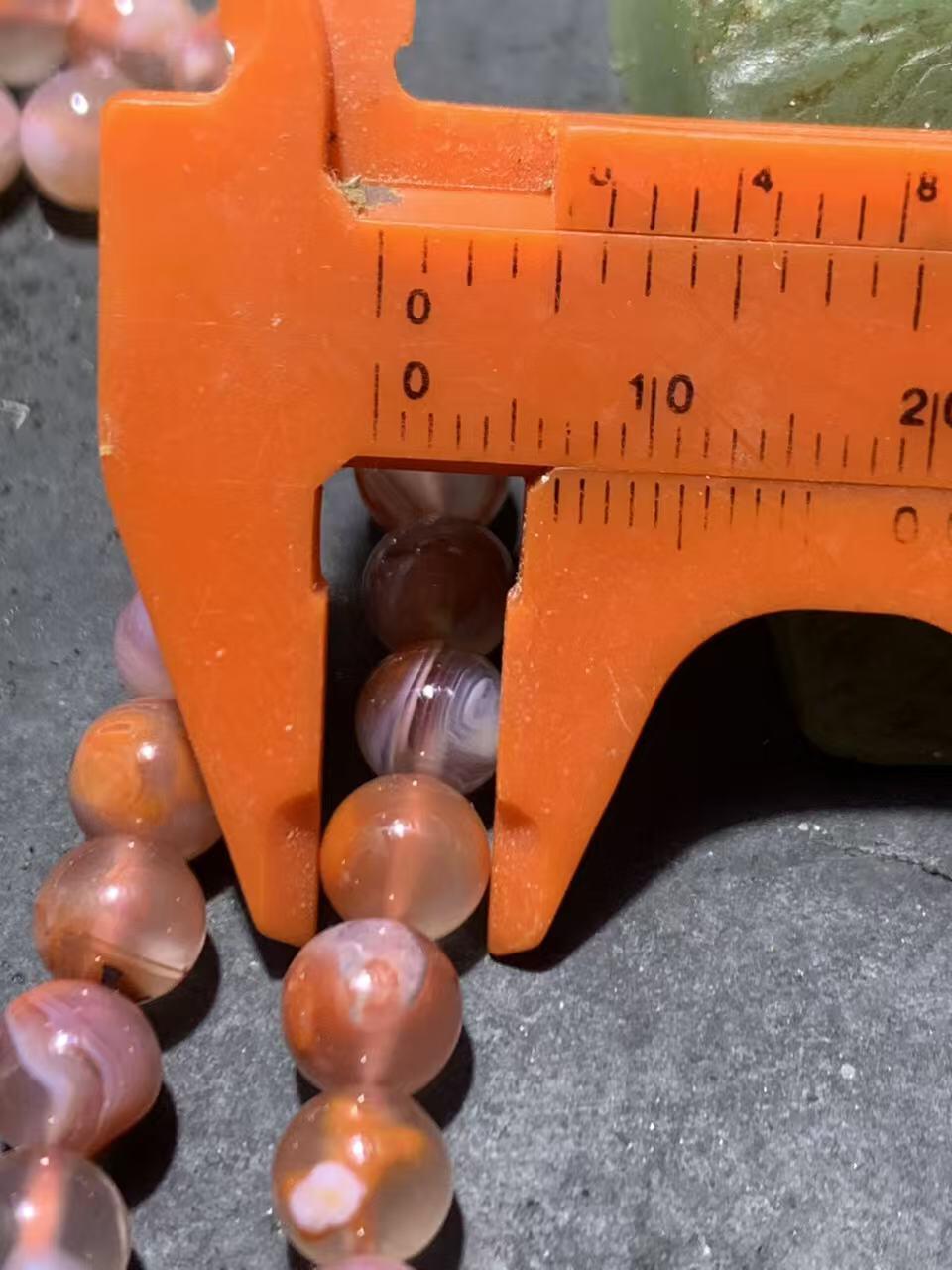 川料南红玛瑙荔枝冻飘红108多圈手串（项链）一条，