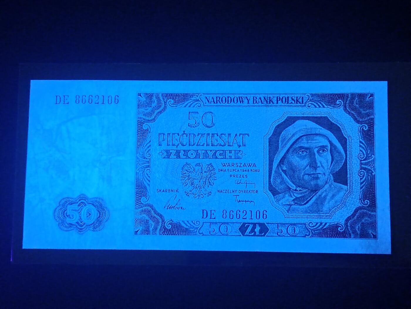 【年前末拍！】2026二月第二期，总216期 波兰1948年50兹罗提AUNC，水手和货轮，早期战后品种