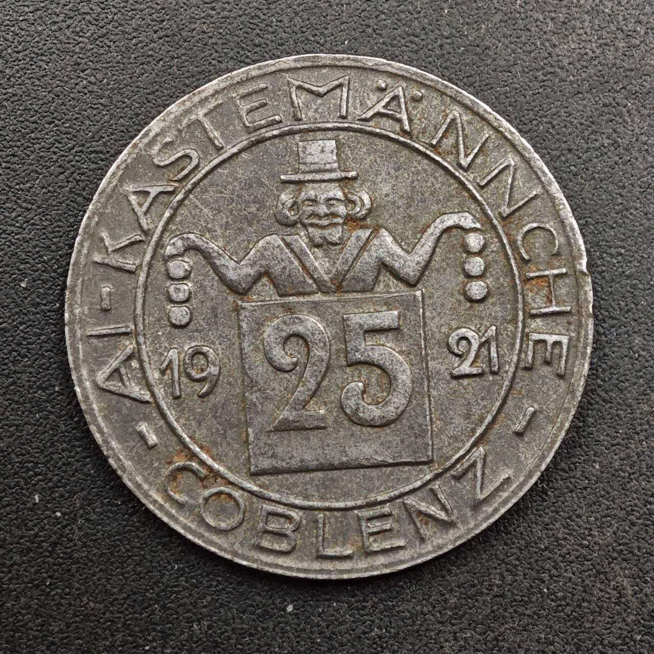  【淘币小摊】限时拍第八百六十六拍   散币场    年前最后一周之前预留8号9号全部发出请更换最新收货地址不方便收货的请勿参拍或者顺丰到付 德紧1921年25芬妮铁币