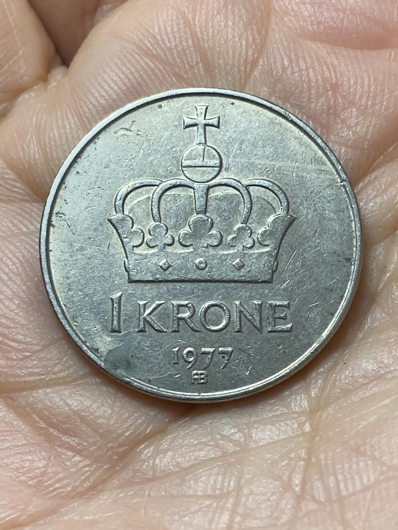 2026年第二十场(总第一百八十九场）外国好品散币场(免佣金) 挪威🇳🇴1977年1克朗(奥拉夫五世第二套，AB标)