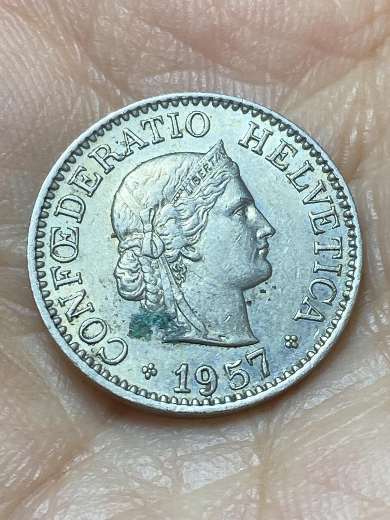 2026年第二十场(总第一百八十九场）外国好品散币场(免佣金) 瑞士🇨🇭1957年10拉彭(第二版，B标伯尔尼造)