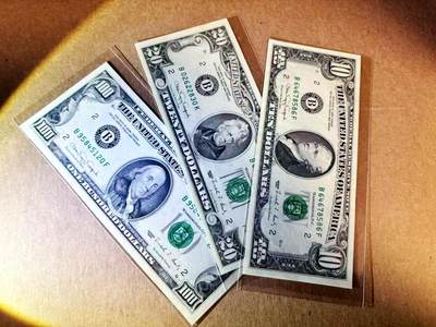 【Blue Auction】世界纸币精拍第784期——18级TOP拍卖/信誉/品质/专业/高效💫 - 【一组3张 含无47】美国 1990年10-20-100美金 品相如图