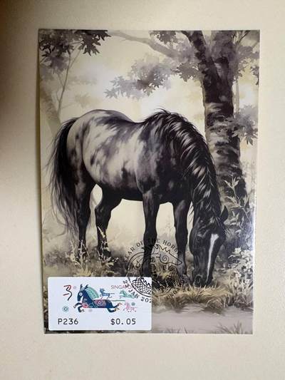 生肖马年专场01          无佣金、可寄存、满50包邮 - 2026新加坡马年电子邮票极限片 限定纪念戳