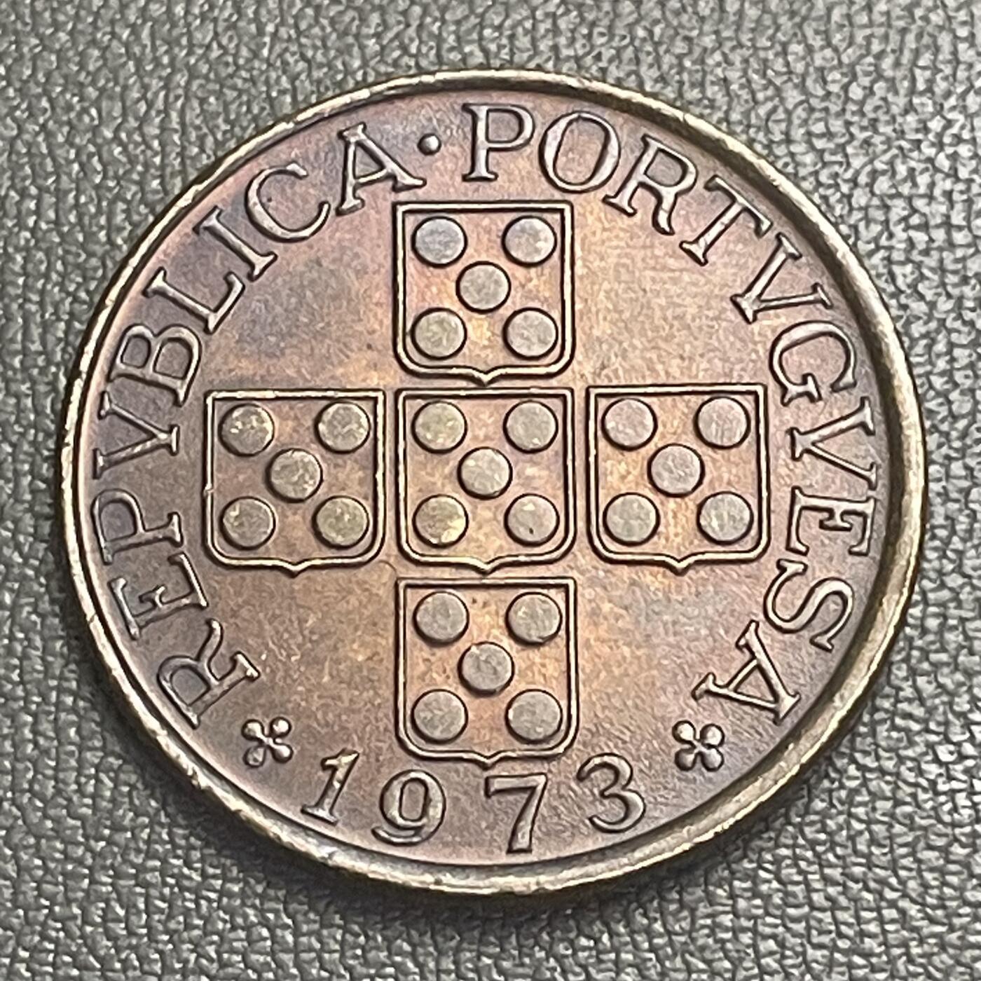 回流0207 葡萄牙1973年1埃斯库多铜币