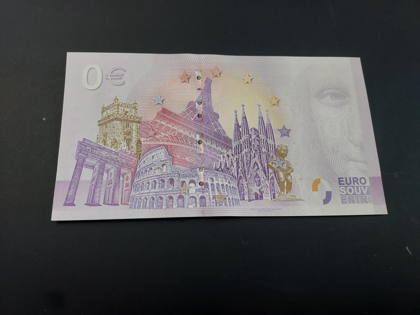 博彦收藏   2月9日 8点钱币专场 全场包邮 2023 兔年 欧元0元纪念钞 非真钞，UNC 