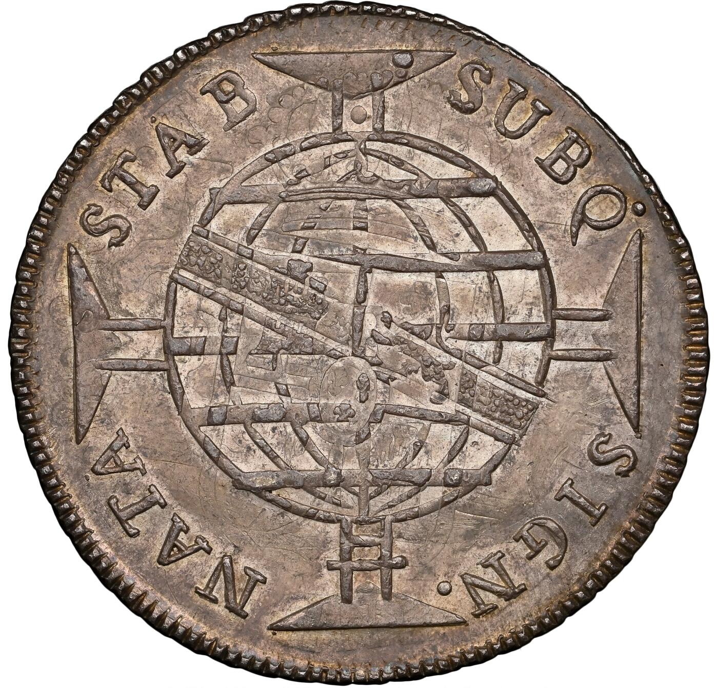 博洋堂“心向春光”2月精品大拍专场暨第160期（全场包邮） NGC MS62 葡属巴西1810年B版若昂六世960瑞斯地球银币，加盖在墨西哥卡洛斯四世双柱上，正面卡四头像及背面Mo FT都非常清晰，又是稀少首年，值得收藏的一枚