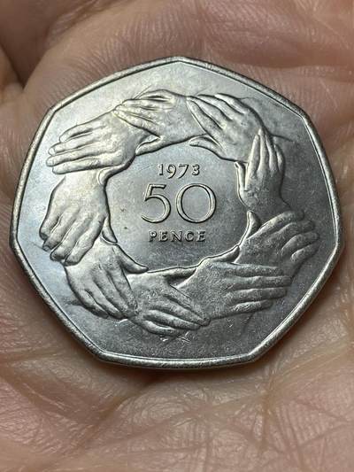 2026年第二十场(总第一百八十九场）外国好品散币场(免佣金) - 英国🇬🇧1973年50便士(英国加入欧洲经济共同体纪念币)