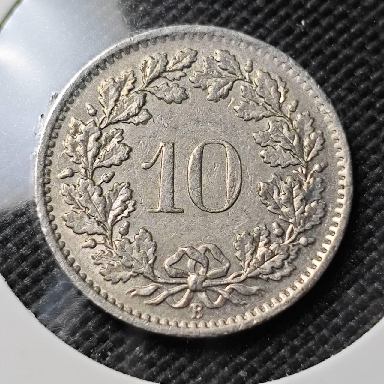 KK钱币收藏小铺  第394期  2月预留时间 周末发货 1965瑞士10分 