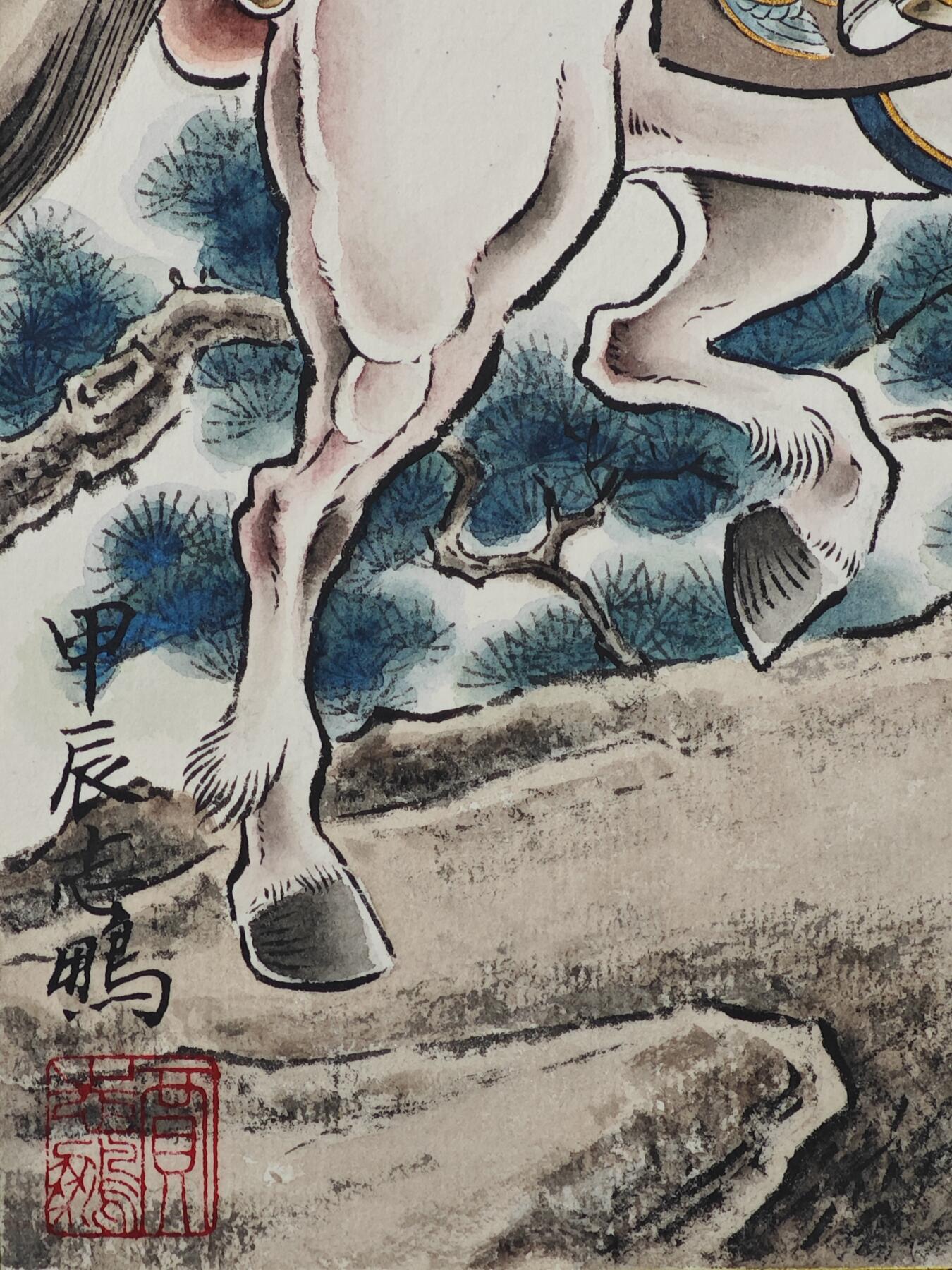 白泽拍卖卡牌手绘专场第32期（愿得长如此 年年物侯新） 2025 大卡道 摩点众筹 贾志鹏 封神谱原画 姬发 A4