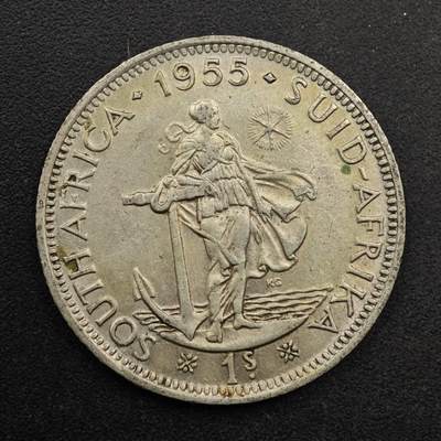 【淘币小摊】实时拍第八百六十七拍   小银币散币场    年前最后一周之前预留8号9号全部发出请更换最新收货地址不方便收货的请勿参拍或者顺丰到付 - 南非1955年伊丽莎白二世一先令银币
