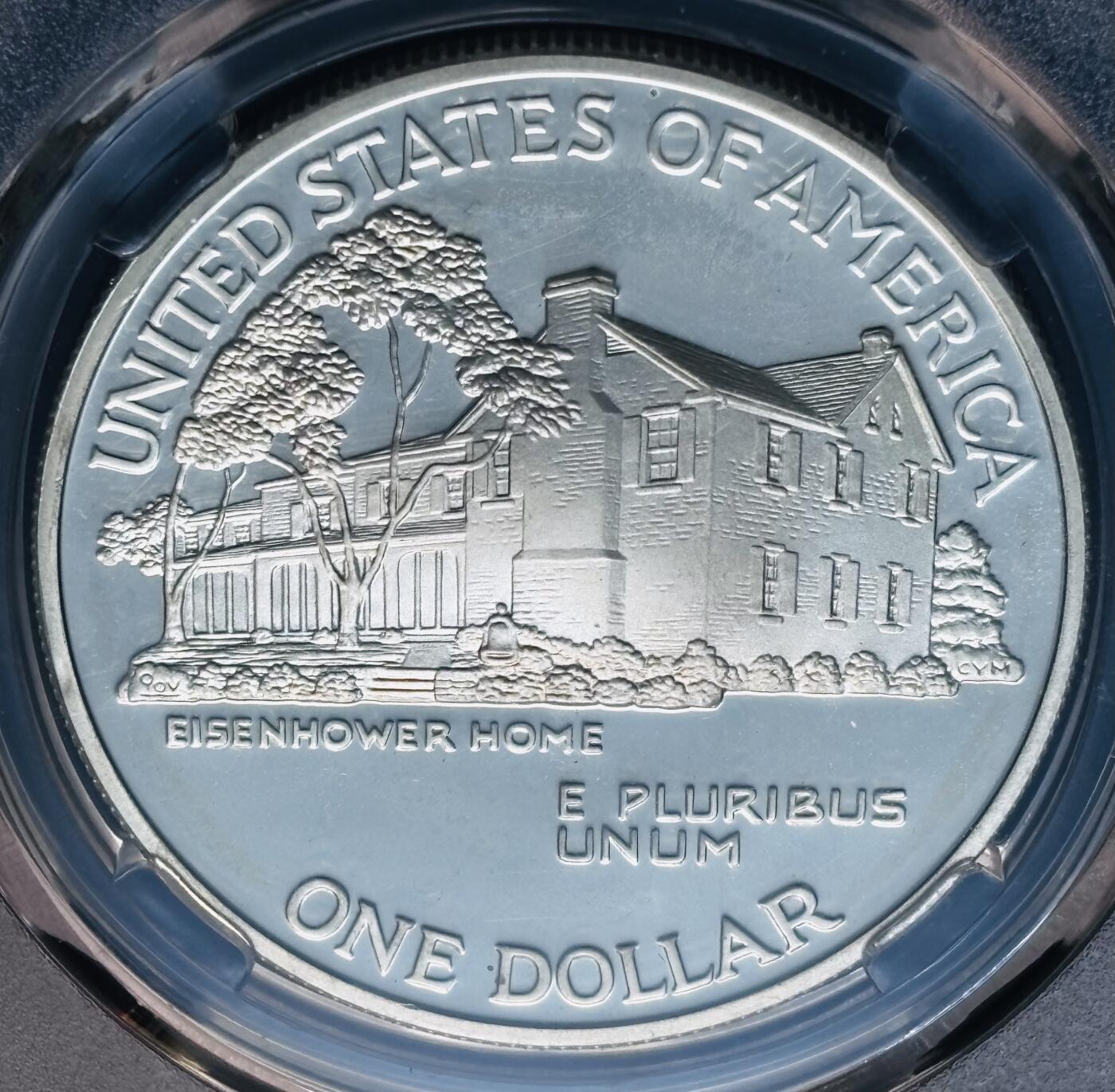 【金马踏春，泉马奔腾】2026 年新年贺岁场，（定于年初五接财神截拍）祝各位老板马到成功，马上有钱，愿岁岁平安喜乐顺遂 1990 年美国艾森魏豪尔 1 美元纪念银币 MS69 亚军分，26.7 克 900 银