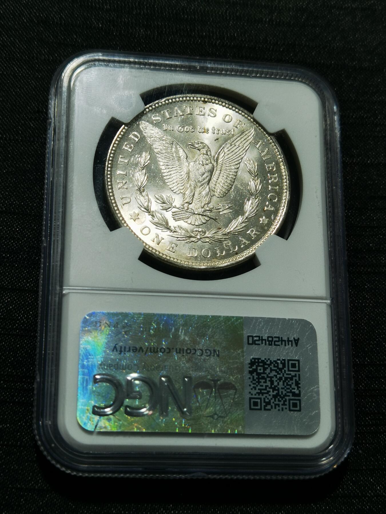 天下钱庄专场欢迎参拍 NGC MS62 1921美国摩根一美元银币