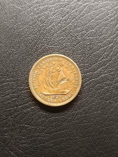 荟藏特别场次第一期——“社长的钢镚堆” - 英属加勒比领地（现东加勒比共同体）1965年5分 末年份 镍黄铜制 高冠女王