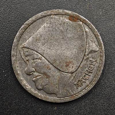  【淘币小摊】限时拍第八百六十六拍   散币场    年前最后一周之前预留8号9号全部发出请更换最新收货地址不方便收货的请勿参拍或者顺丰到付 - 德紧1920年亚琛1格罗申老妇人铁币