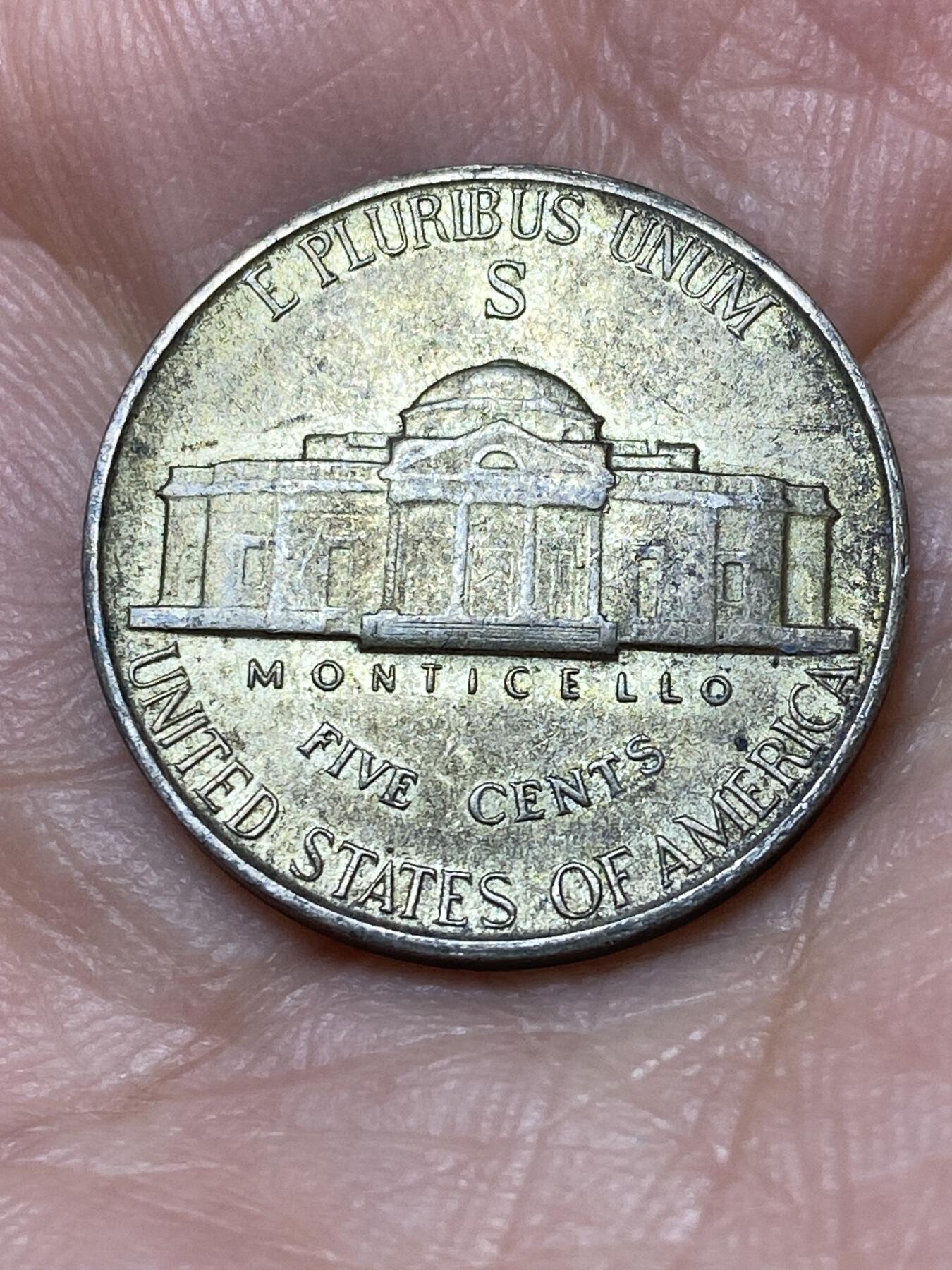 2026年第二十场(总第一百八十九场）外国好品散币场(免佣金) 好品–美国🇺🇸1943年5分银币(杰斐逊5分第二版，S标旧金山造，350银)