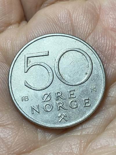 2026年第二十场(总第一百八十九场）外国好品散币场(免佣金) - 挪威🇳🇴1974年50欧尔(奥拉夫五世第二版，AB标，小盾版)