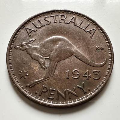 🌹外币初藏🌹🐯2026年第17场 快递将在12号停运 年前需发货的抓紧 ，年后正月十五恢复发货 - 澳大利亚1943年一便士