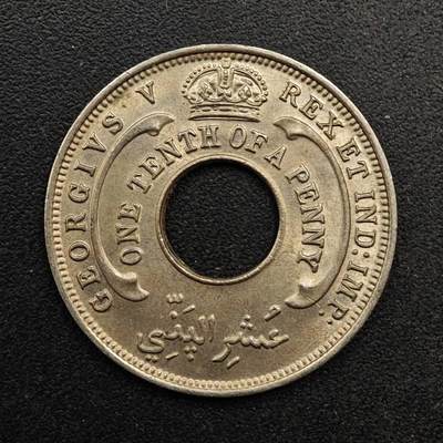 【淘币小摊】限时拍第八百六十六拍   散币场    年前最后一周之前预留8号9号全部发出请更换最新收货地址不方便收货的请勿参拍或者顺丰到付 - 英属西非1936年乔治五世1/10便士镍币