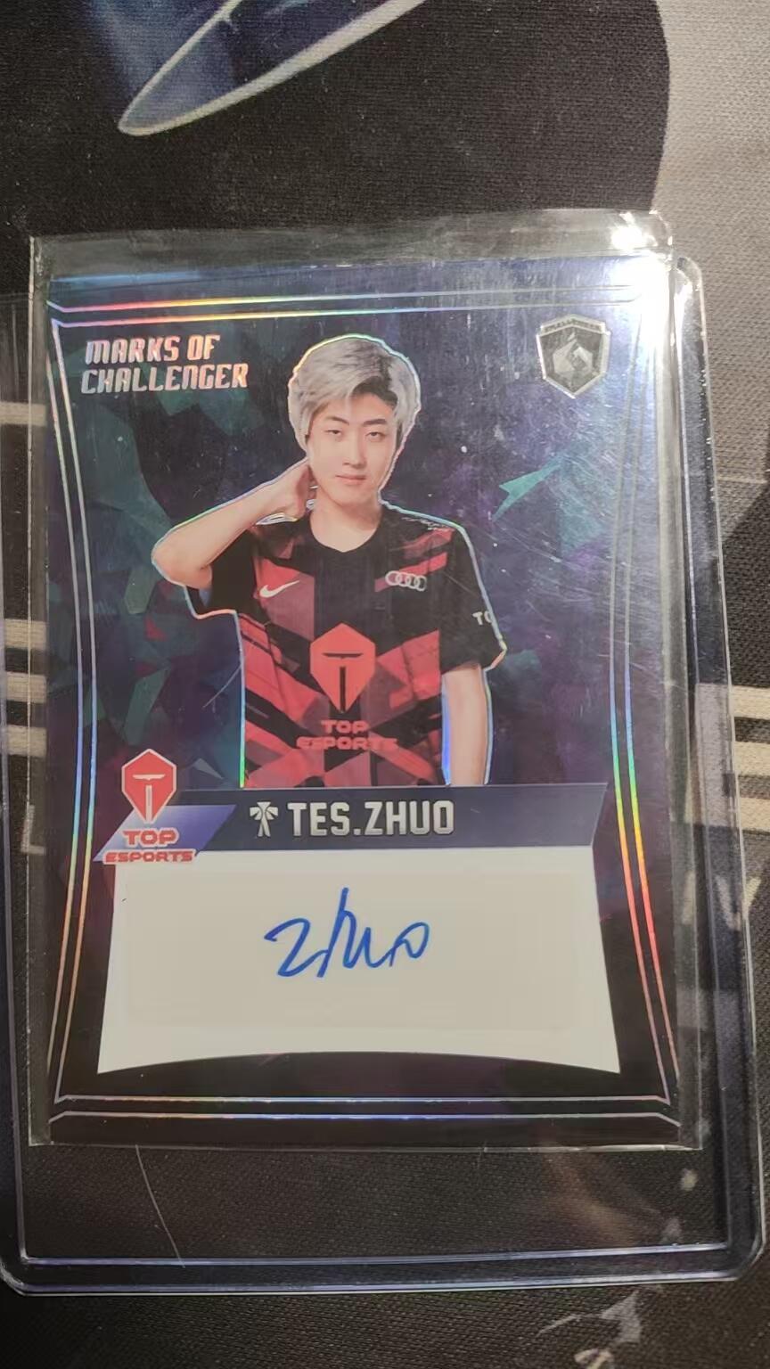 不凡玩品 LPL 英雄联盟  TES.Zhuo 签字 贴签 Marks Of Challenger 34/50编 