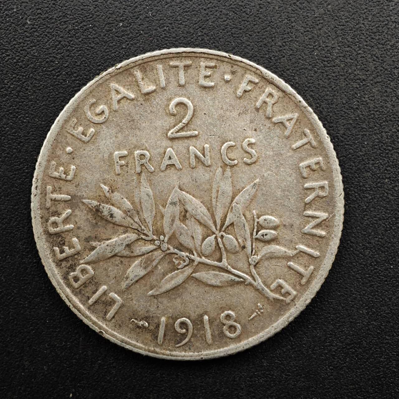  【淘币小摊】限时拍第八百六十六拍   散币场    年前最后一周之前预留8号9号全部发出请更换最新收货地址不方便收货的请勿参拍或者顺丰到付 法国1918年播种女神2法郎银币