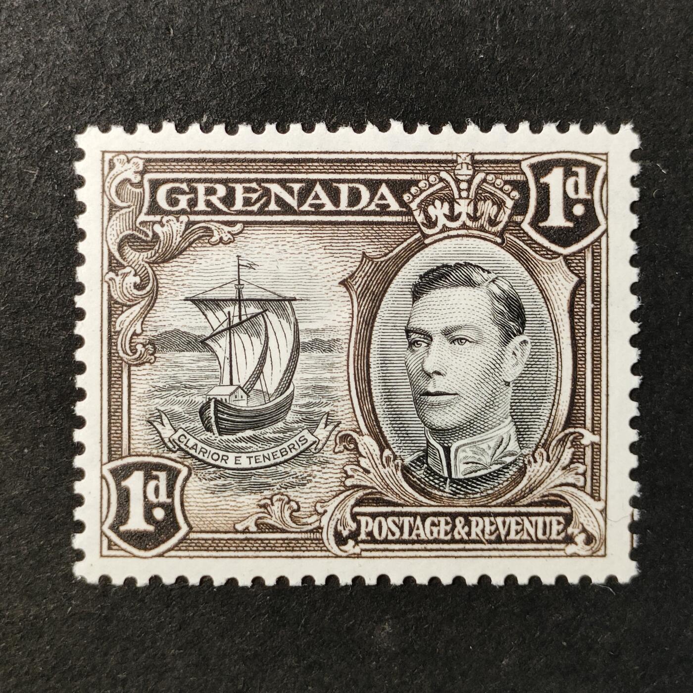 ↓君缘收藏735期☞钱币邮品↓无佣金、可寄存、满30元包邮  英属格林纳达邮票，1938年乔治六世国王·帆船邮票