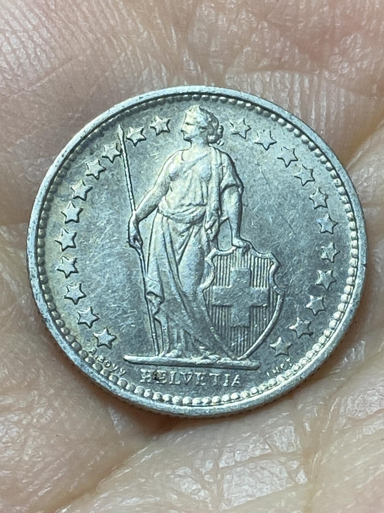 2026年第二十场(总第一百八十九场）外国好品散币场(免佣金) 瑞士🇨🇭1974年1/2法郎(第二版，无标版)