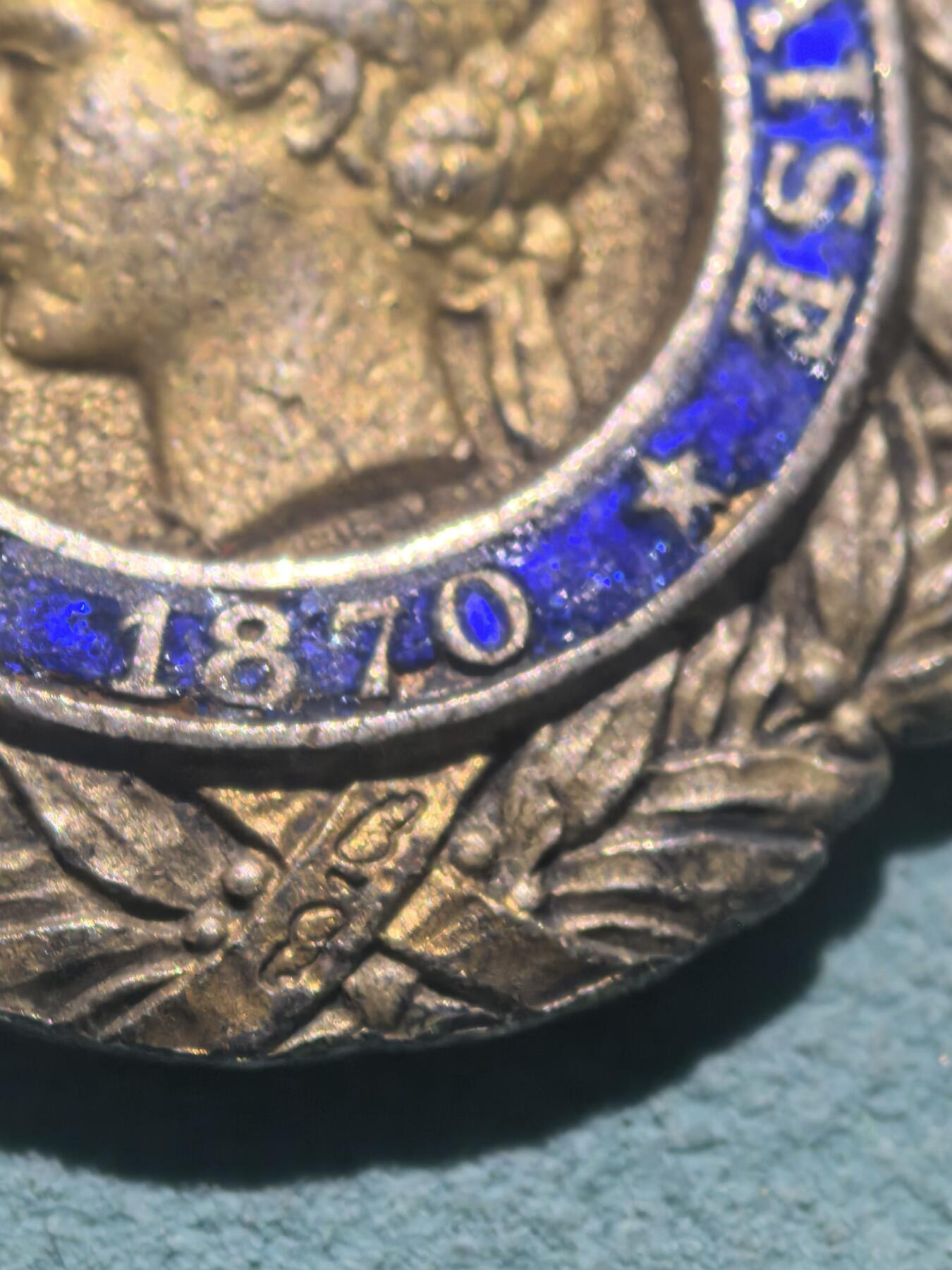 盛世勋华——号角文化勋章邮票专场拍卖第304期 法国军事奖章 五共版 银制带银标 银价300+