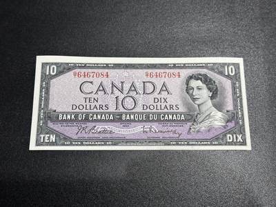 《外钞收藏家》第六百零九期（农历年前收官场、本期年后快递恢复正常再发货）（本平台长期征集拍品、欢迎藏友们联系合作） - 加拿大1954年风景版10元（老版纸币UNC较少）		UNC