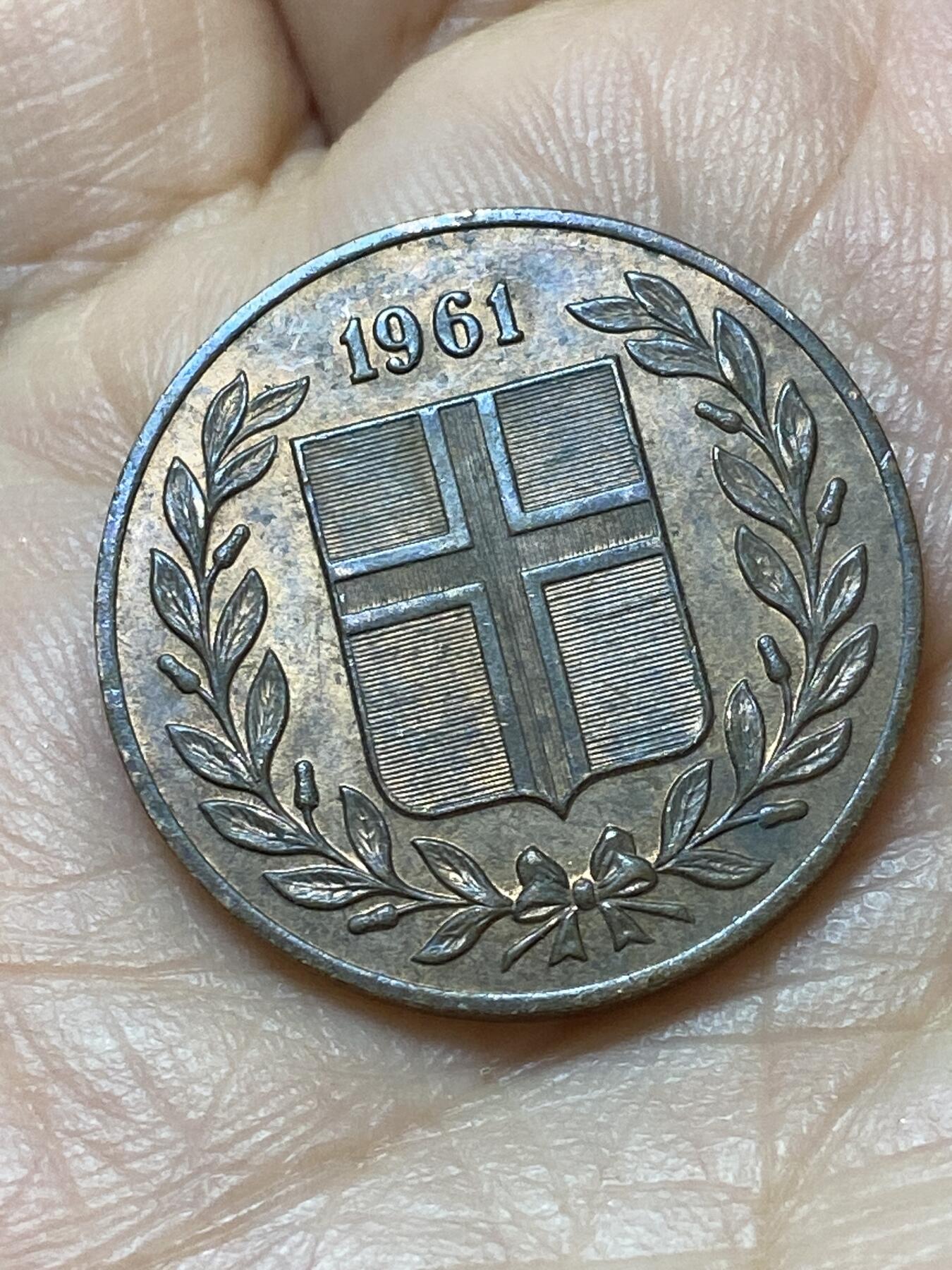 2026年第二十场(总第一百八十九场）外国好品散币场(免佣金) 冰岛🇮🇸1961年5奥拉(共和国时期第一套)