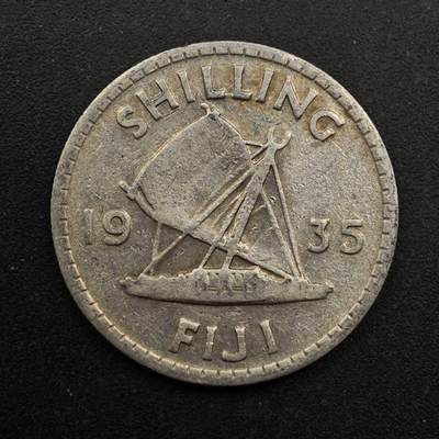 【淘币小摊】实时拍第八百六十七拍   小银币散币场    年前最后一周之前预留8号9号全部发出请更换最新收货地址不方便收货的请勿参拍或者顺丰到付 - 斐济1935年乔治五世1先令银币